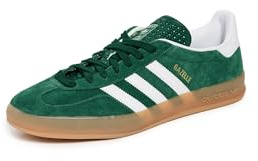 adidas Mens Gazelle Indoor Lace Up Sneakers Shoes Casual - Green, Collegiate Green/Cloud White/Gum, 11.5 UK