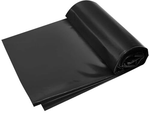2x3m 3x4m 4x6m 5x8m Teichfolie, 5 Mil dicke Teichfolienunterlage für Außenteiche, flexible HDPE-Teichfolie für Koi-Fische, für Garten, Wasserfall, Bach, Springbrunnen, Wasserlandschaft(7x8m)