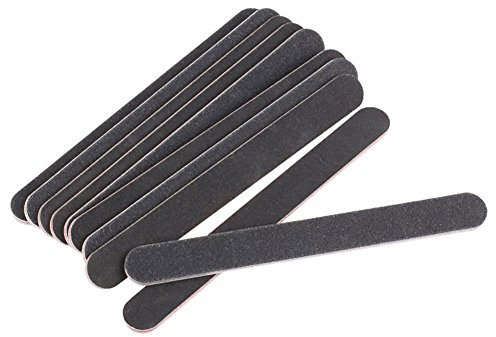 Nail File 10 PCS Professional Double Sided 100/180 Grit Nail Files Emery Board Black Manicure Pedicure Tool and Nails Buffering Files