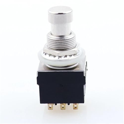 Günstiger Preis Schwarz Auto 3PDT 9Pin Stompbox Elektrische Gitarre Effekte Pedal Fuß Schalter True Bypass 1Pcs
