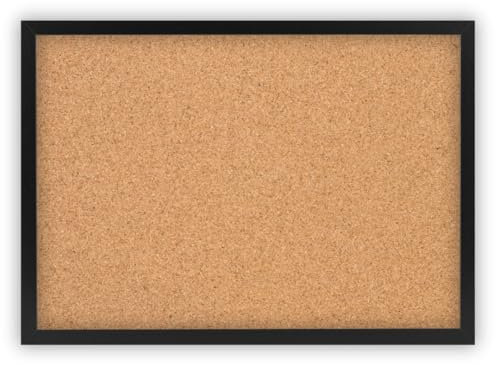 Clamaro 'Memo' Pinnwand Kork 120 x 80 mit Rahmen | Schwarz Matt | Korkwand mit MDF-Holz Bilderrahmen und Metall Aufhängern (Qerformat & Hochformat) | Inkl. 10 Reißzwecken