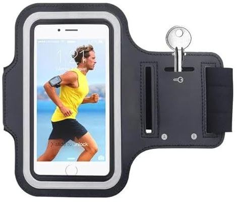Sports Armband For Samsung Galaxy S7//S6/S6/S5/A7/A3/J7/J5, Reflective Adjustable Waterproof Running Armband With Key Holder for iPhone 13/12/Mini/8/7/6 & Any Models Up to 5.7-inches