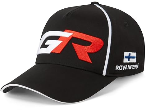 Toyota Gazoo Racing, Offizielle 2025 World Rally Merchandise, Team Kalle Rovanperä Driver Baseball Cap, Schwarz, Rot, Weiß, Schwarz , Einheitsgröße