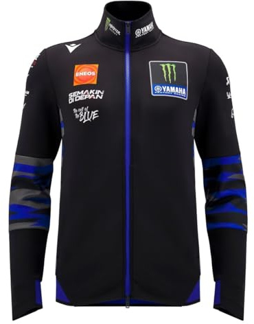 Monster Energy Yam Moto GP Men's Replica Team Full Zip Sweatshirt, Black, XL