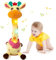 Edencomer Girafe chantante et dansante, contrôle du volume, girafe parlante, jouet parlant, pour bébé en bas âge, promouvoir la langue, cadeaux d'anniversaire pour enfants, garçons et filles