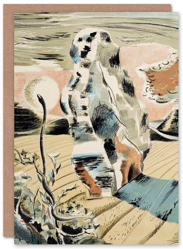 Artery8 Paul Nash Art Card Avebury Abstract Landscape Painting
