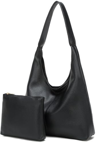 Casual Hobo Bag for Women Soft Shoulder Bags Slouchy Pu Leather Tote Purses for Work Travel