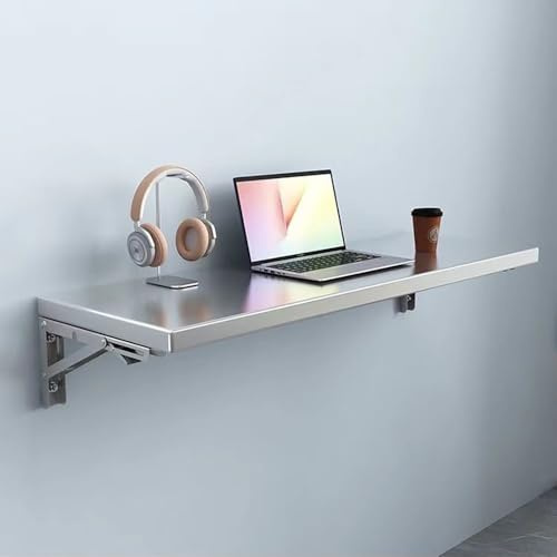 Klappbarer Wandtisch aus Edelstahl, platzsparender Klapptisch, schwebender Bartisch zur Wandmontage – perfekt für kleine Räume