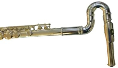 Flute Mouthpiece, Vertical Flute Headjoint: Silver-Plated Straight Airflow Channel-Precision Cut Embouchure Plate | Standard Bore Connection | Practice/Performance Replacement Component