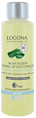 LOGONA Naturkosmetik Milder Augen Make-up Entferner, Entfernt sanft & gründlich Augen Make-up, Ohne Alkohol & Parfum,Vegan, 100ml