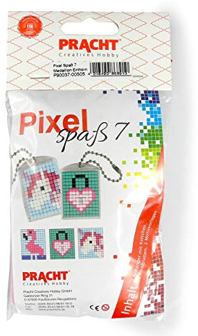 Pixel P90037-00505 Spaß Bastelset 7, zur Gestaltung von 2 Schlüsselanhängern für Kinder, kinderleichtes Stecksystem, ohne Bügeln und Kleben, Steinchen aus Biokunststoff