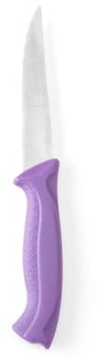 HENDI Universalmesser, Kochmesser, Küchenmesser, Wellenschliff, Geschirrspülmaschinengeeignet, HACCP, antiallergen, Klinge: 100mm, Länge 205mm, Edelstahl, Polypropylen, violett