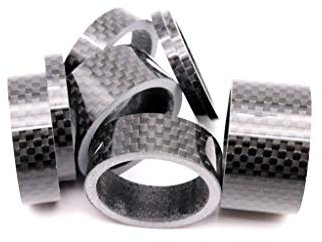 Ahead Vorbau Spacer 28,6mm Distanzscheiben Set1 1/8 2/3/5/8/10/12/15/20 mm Karbon Matt Glossy neu (Glossy)