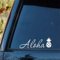 auto vinyl aufkleber Aloha Text Ananas Hawaii Aloha Schwarz Badezimmer Silhouette Kunst Malerei Auto Aufkleber Heckscheibe Auto Aufkleber