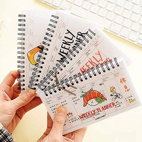 LAVALINK Neue Nette Kawaii Cartoon Wochenplaner Schedule Coil Notebook Agenda Kindergeschenk Korean Stationery Office School Supplies