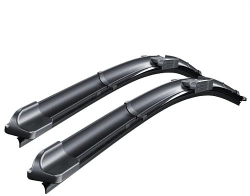 Mossa Vordere Scheibenwischer kompatibel mit Volvo 850 (09.1991-07.1998) - flache Premium Wischerblätter. Wischerblätter - Set für Frontscheibe (Fahrer- + Beifahrerseite) (530 mm / 530 mm)