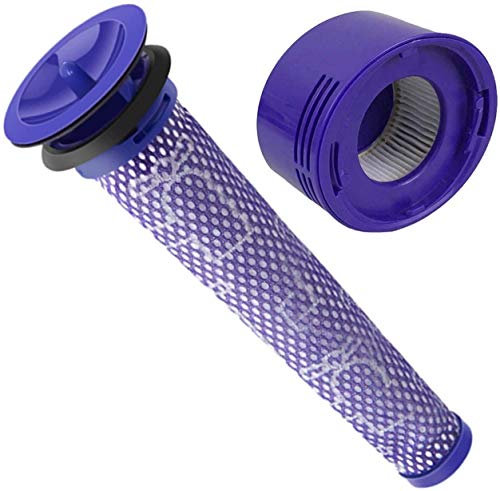 Utiz Pre and Post Motor Hepa Filter Kit For Dyson V7 V8 Animal and V8 Absolute Cordless Vacuum Alternative to Part 965661-01 and 967478-01