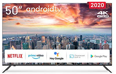 Engel TV, LE5090ATV, televisión LED UHD de 50 pulgadas, resolución 3840x2160 px, conexiones 3 USB 2.0, 4 HDMI, Chromecast built-in, VESA 200x200
