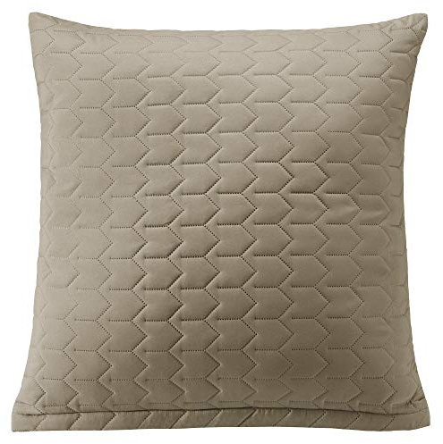 Aqua-Textil Dreamlike Zierkissen 60 x 60 cm Taupe Mikrofaser Dekokissen leichte Wattierung Steppkissen