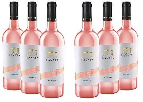 Villa Lanata Piemonte DOC Rosato DEROSIS Italian Rosè Dry Wine - 6x750 ml