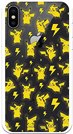 LA CASA DE LAS CARCASAS Offizielle Hülle mit Pikachu-Pokémon-Muster für iPhone X-XS. Wählen Sie das Design, das Ihnen für Ihr iPhone X - XS am besten gefällt