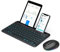 Bluetooth Illuminated Keyboard and Mouse Combo, Wireless Backlit Keyboard Mouse Set UK QWERTY with Built-in Holder for PC/Laptop/Tablet/Mobile Phone, Windows/Android/iOS/Mac OS, Black