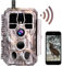 BlazeVideo Wildkamera WLAN mit App，Wildtierkamera Nachtsichtkamera Fotofalle 48MP 1296P Verbinden druch APP Bluetooth Antenne mit Nachtsicht Bewegungsmelder