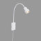 BRILONER Leuchten - Bettleuchte, Wandleuchte, Leselampe inkl. Flexarm, An-/Ausschalter via Touchfunktion, 1x LED/GU10, 5 Watt, 400 Lumen, 3.000 Kelvin, Metall, Weiß, 2085-016