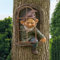 Zwerg Statue Baum Gesicht Außen Hof Kunst Outdoor Statue, 30,5 cm Elfe aus dem Fenster Baumdekoration und Hofdekorationen, skurrile Zwerge Gartenskulpturen & Statuen, Feenbaum Peeker Ornamente