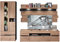 Stella Trading MEMPHIS Wohnwand Komplett-Set in Artisan Eiche Optik, Graphit - Moderne Schrankwand mit LED-Beleuchtung für Ihr Wohnzimmer - 287 x 197 x 47 cm (B/H/T)