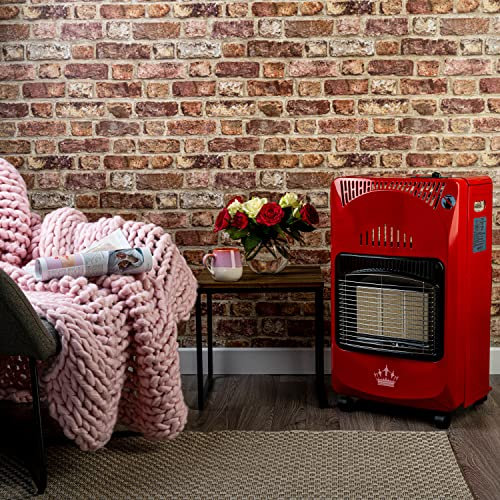 4.2kw Portable Gas Heater for home, Offices, Workshop, Warehouses and Shops etc with FREE 1M hose and Regulator (Red)
