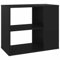 Gecheer Beistelltisch Beistellschrank Bücherschrank Sideboard Kommode Beistellregal Schrank Mehrzweckschrank Standregal Schwarz 60 x 30 x 50 cm (B x T x H) Mit 2 Regale,Spanplatte