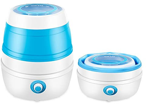 Lavatrice Centrifuga Biancheria Verticale da Campeggio Ultrasuoni Asciugatrici Portatile A Secchio Pieghevole