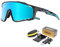 KAPVOE Polarisiert Fahrradbrille Herren Damen Rennrad Brille Sport Sonnenbrillen TR90 MTB Brille Radbrille Radsportbrille UV400 Schutz Sportbrille Radfahren MountainBike Laufen Volleyball Golf Blau