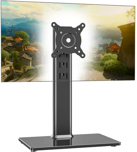 Single Monitor For Desk Stand Free-Standing Desk Mount Riser for 13 to 32 inch Screen with Swivel, Height Adjustable, Rotation, Holds One (1) Screen up to 35kg AX05TB01