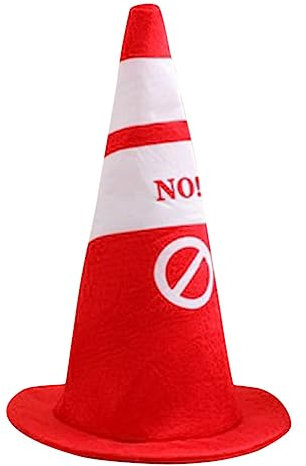 FELTECHELECTR Plüsch Traffic Cone Hut Lustige Cosplay Mütze Für Halloween Ostern Und Partys Bequeme Weiche Kopfbedeckung Erwachsene Perfektes Fotorequisit Und Wohnaccessoire
