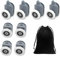 Set mit 8 Rollen für Duschkabinen mit 1 Aufbewahrungstasche, verstellbare Rollen, Duschtürrollen, Zubehör-Set mit Doppelrollen für Duschtüren