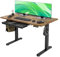 Claiks Schreibtisch Höhenverstellbar Elektrisch, Höhenverstellbarer Schreibtisch 120x60 cm mit Schublade, Standing Height Adjustable Desk,Schwarz Gestell/Vintage Braun Oberfläche