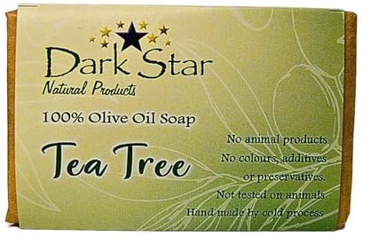 Natural Bar Soap. TEA TREE (Wrapped version). Hand Made In UK. 100% Olive Oil. Naturally Moisturising for Dry, Sensitive, Eczema Prone Skin.