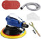 6 Inch Air Sander, Random Orbital Wheel Sander, Pneumatic Palm Polisher Grinding Machine Kit with 7pcs Sandpaper for Polishing Metal Wood Auto Body Wax