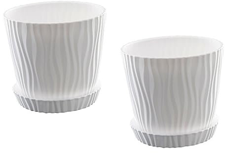 BESPORTBLE 2sets Plastic Flower Pots for Bonsai and Planting Creative Garden Flower Pot Plant Container for Succulent Plants Indoor and Outdoor Use