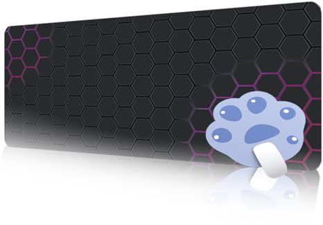 FAIRYGATE Mauspad Gaming Desk Mat Gaming XXL Gaming Mauspad, XXL Gaming Mousepad groß, Wasserdicht rutschfest für Tastatur Computer PC Gamer Schreibtisch, Schwarz B6009-M