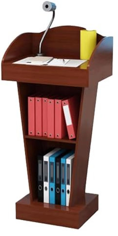 Rednerpult, Stehendes Podium, Stehpult, Holz Rednerpulte mit offenem Stauraum Podien Kanzeln for Kirchen Empfangstresen Lehrerpodien