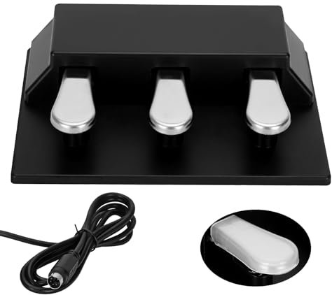 3 Pedal Unit 3 Pedal for Keyboard Compatible with yamaha Keyboard P125 P225 P128 P121, Fc35 Electric Three Pedal Unit, Piano Sustain Pedal, Piano Keyboard 3 Foot Pedal, 3 Pedal Digital Piano