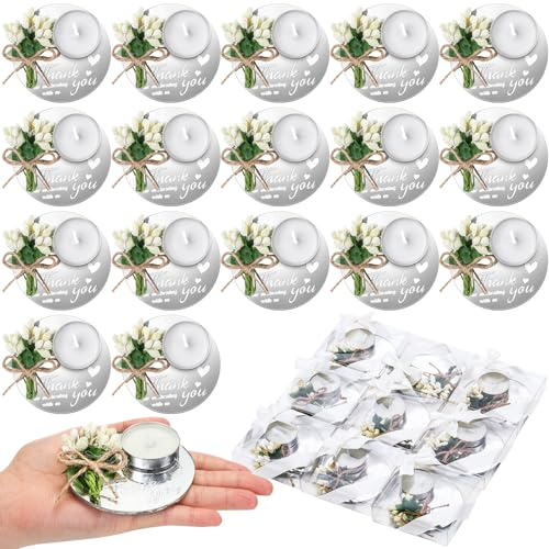 Conelist 50 Stück Kerzenhalter für Hochzeitsgeschenke, Acryl, Brautdusche, Kerzen, Großpackung, Dankeschön, Hochzeits-Souvenirs für Gastgeschenke, Dekorationen