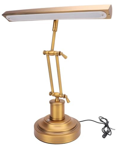 LED-Schreibtischlampe, Klavierleuchte, 3 Lichtmodi mit Stufenloser Helligkeitsanpassung, 12 W Moderne LED-Lampe für Heimbüro, Schwenkarm, 50.000 Stunden Lebensdauer (EU-Stecker)