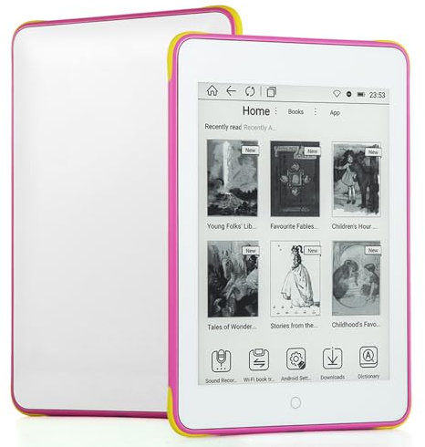Hanzete S62 - Lector de libros electrónicos a color de 6 pulgadas, pantalla amigable con los ojos, tableta electrónica ligera para aprendizaje extracurricular o lector de video PDF