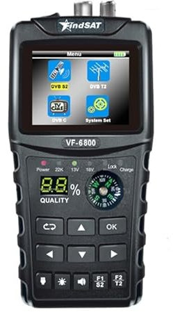 VF-6800P Satellite Meter Support DVB-T2/DVB S2/DVB C Combo Sat Meter For Satellite TV Receiver DVD T2 Tuner
