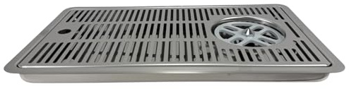 BieTal® Abtropfblech Tropfkasten Tropfschale 40x22cm mit Lochplatte zum Einbau mit Gläserdusche