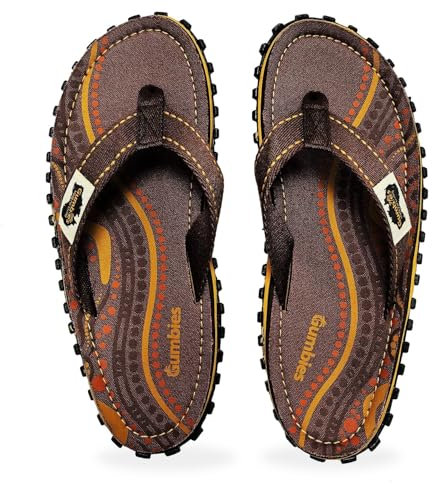 Gumbies Islander Tongs unisexes avec tige d'orteil en coton super doux et semelle en caoutchouc recyclé durable – Confort garanti, Autochtone, 39 1/3 EU